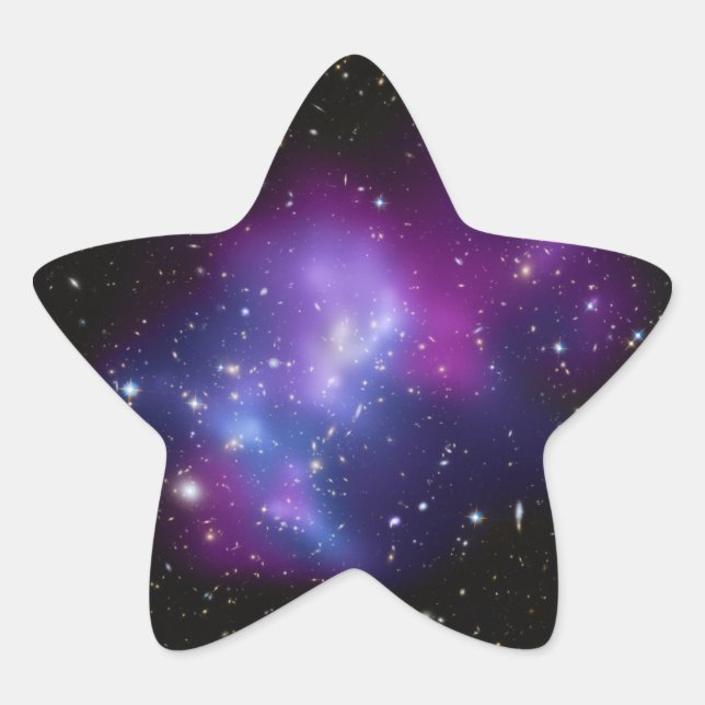 Galaxy Cluster Star Shaped Sticker (Front)