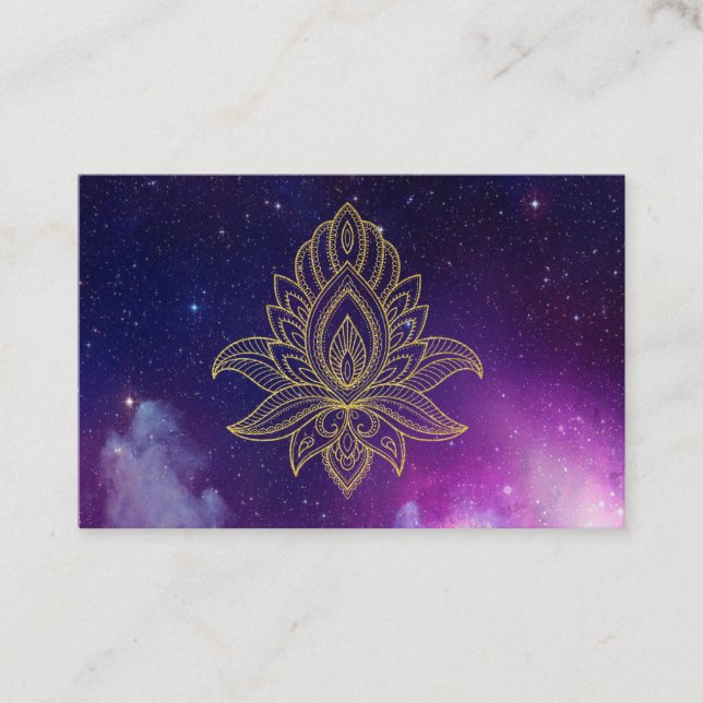 *~* Galaxy Cosmic Sacred Hamsa Nebula Business Card (Front)