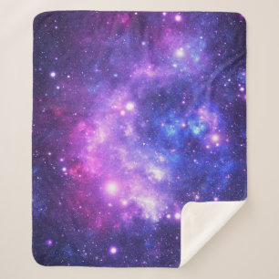 Galaxy cosmos pattern scrapbooking sherpa blanket