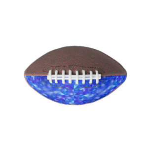 Galaxy crystal Blue polygonal facet pattern American Football