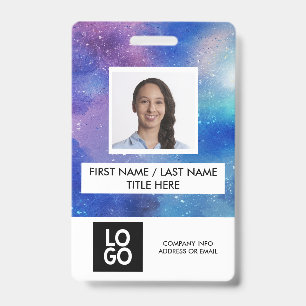 Galaxy Custom Employee Photo Personalised Name ID Badge