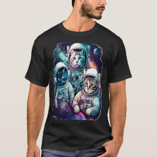 Galaxy cute Cat astronaut space science for cats T-Shirt