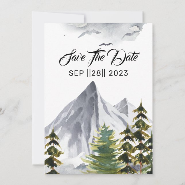 Galaxy Digital Wedding Invitation Template (Back)