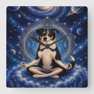Galaxy Dog Wall Clock | Cosmic Australian Shepherd