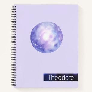 Galaxy Dreams Personalized Spiral Notebook