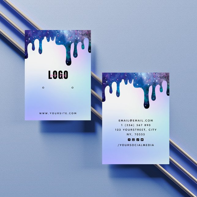 Galaxy Drip Earrings Display Logo Card (Creator Uploaded)