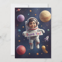 Galaxy Explorers – Kids Thank You Card