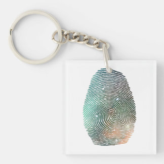 Galaxy Fingerprint Pattern Key Ring
