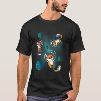 Galaxy Fox Foxes Space Stars Christmas Birthday Gi T-Shirt