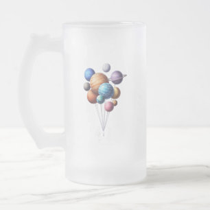 Galaxy Frosted Glass Beer Mug