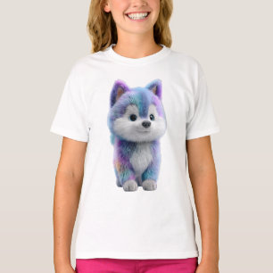 Galaxy Fur Cute Husky Puppy Kids T-Shirt
