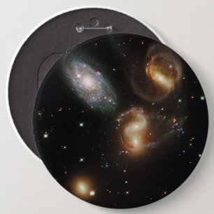 Galaxy Galactic Wreckage of Stephan's Quintet  6 Cm Round Badge