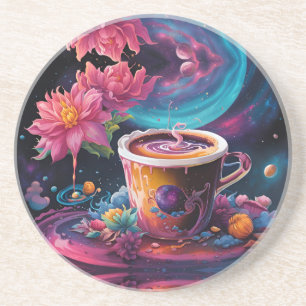 Galaxy Garden Coffee Art Coaster