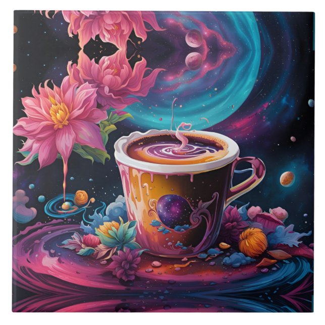 Galaxy Garden Coffee Art Tile (Front)