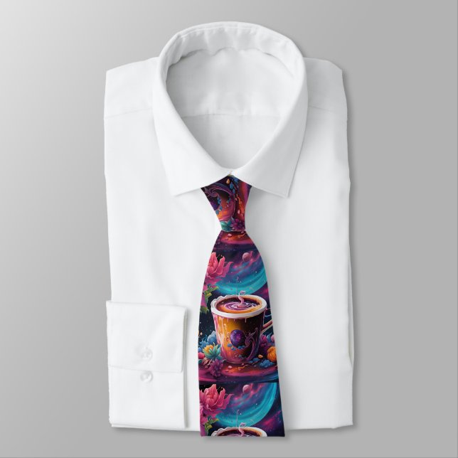 Galaxy Garden Coffee Tie (Tied)
