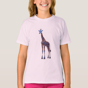 Galaxy Giraffe Bio-Tech Gardener – Futuristic Anim T-Shirt