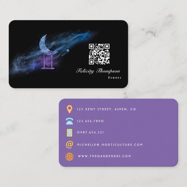 Galaxy Glitter  Business Card (Front/Back)