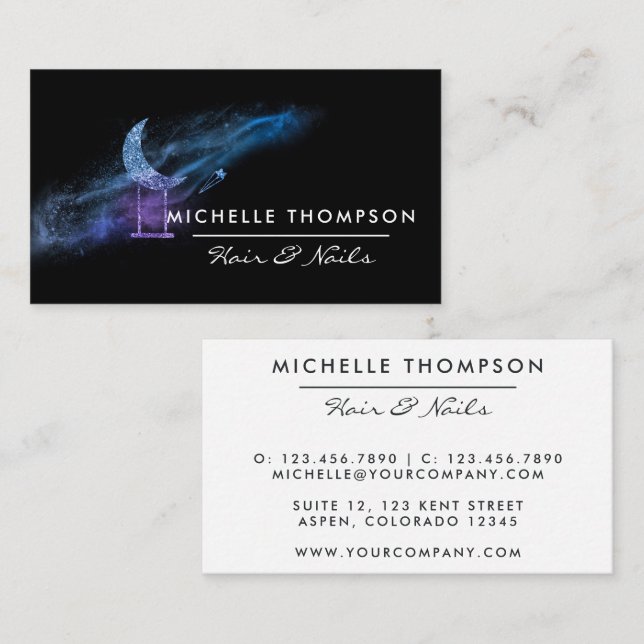 Galaxy Glitter Business Card (Front/Back)