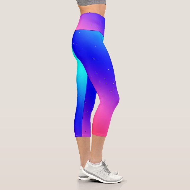 Galaxy Gradient Capri Leggings (Right)