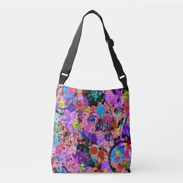 Galaxy Graffiti Crossbody Bag (Front)