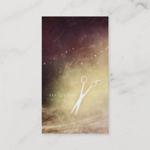 galaxy hair stylist scissors shears modern purple business card