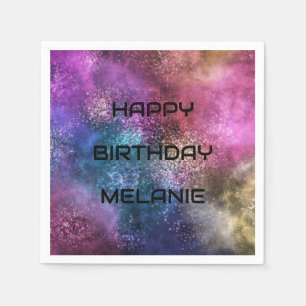 Galaxy Happy Birthday Napkin
