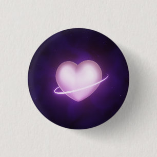 Galaxy Heart 3 Cm Round Badge