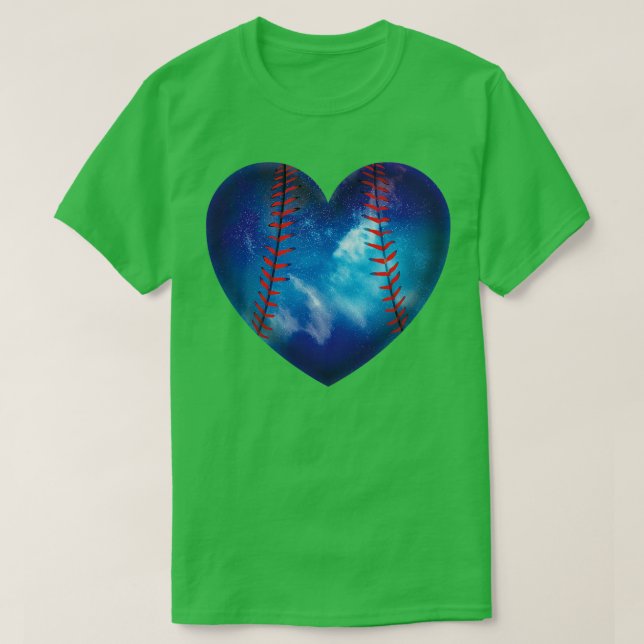 Galaxy Heart Baseball T-Shirt (Design Front)