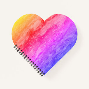 Galaxy Heart Shape Notebook