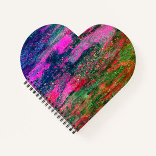 Galaxy Heart Shape Notebook