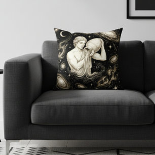 Galaxy Home Decor Aquarius Zodiac Celestial Cushion