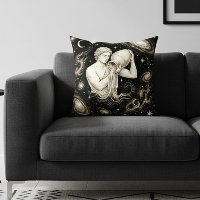 Galaxy Home Decor Aquarius Zodiac Celestial Cushion (Creator Uploaded)