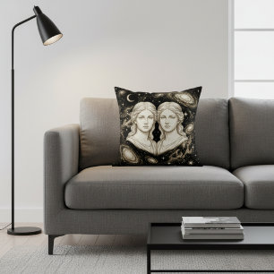 Galaxy Home Decor Gemini Zodiac Celestial Cushion