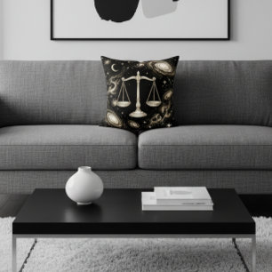 Galaxy Home Decor Libra Zodiac Celestial Cushion