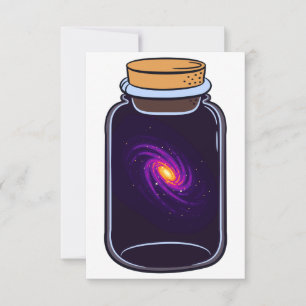 Galaxy in a Jar Universe Glas Space Lovers Card
