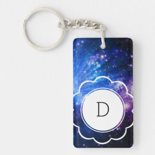 Galaxy Initial Key Ring