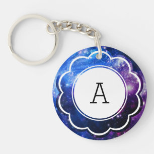 Galaxy Initial Key Ring