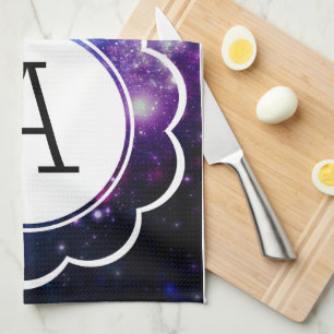 Galaxy Initial Tea Towel