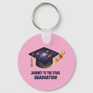 Galaxy Journey Graduation 2026 Retro Cap Key Ring