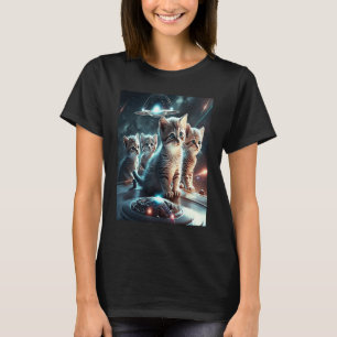 Galaxy Kittens Cat UFO Cat In Space 13 T-Shirt