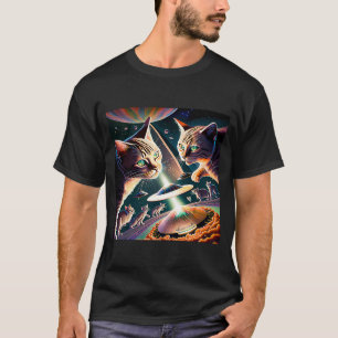 Galaxy Kittens Cat UFO Cat In Space 20 T-Shirt