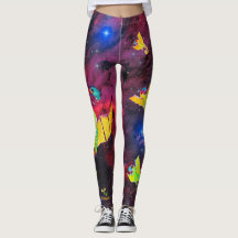 Galaxy Leggings with Art by Micheal