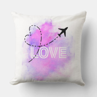 "Galaxy Love Aeroplane Pillow" Cushion