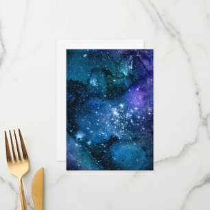 Galaxy Lovers Starry Space Blue Sky White Sparkles Menu