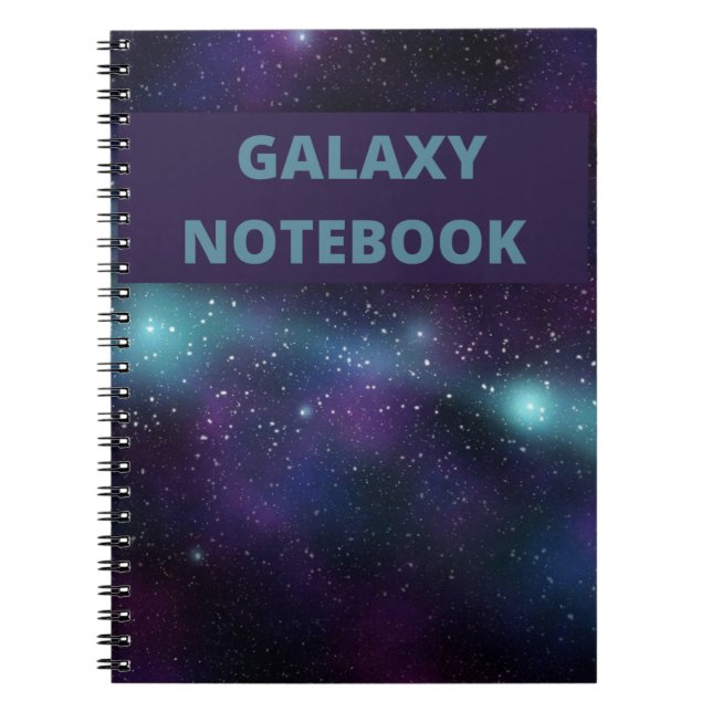 Galaxy Lovers Stars Space Blue Notebook (Front)