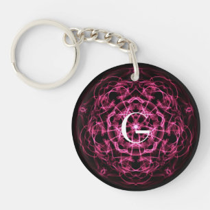 Galaxy mandala. monogram. key ring