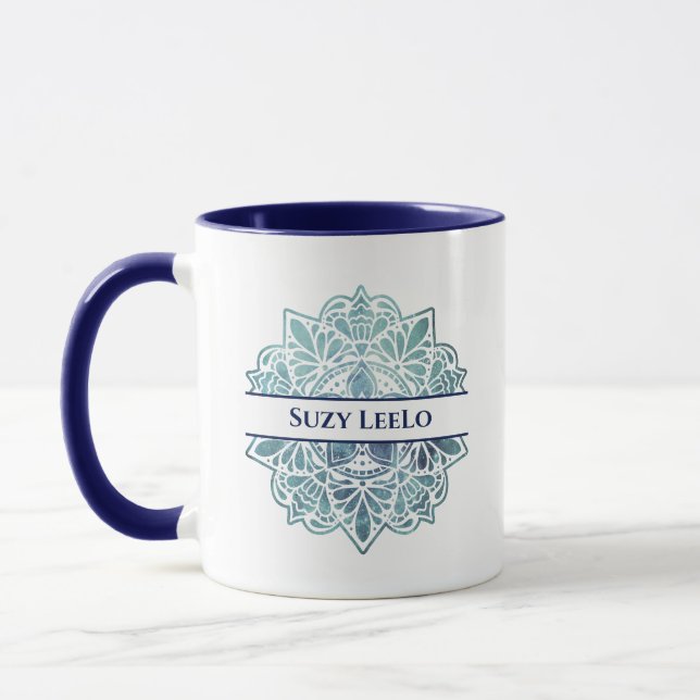 Galaxy Mandala Personalised Name Mug (Left)