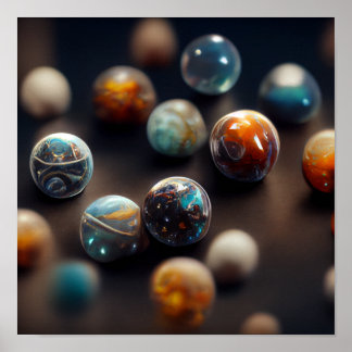galaxy marbles Poster