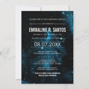Galaxy Memorial Service Invite