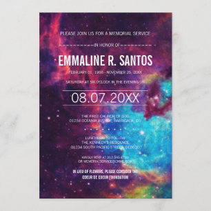 Galaxy Memorial Service Invite